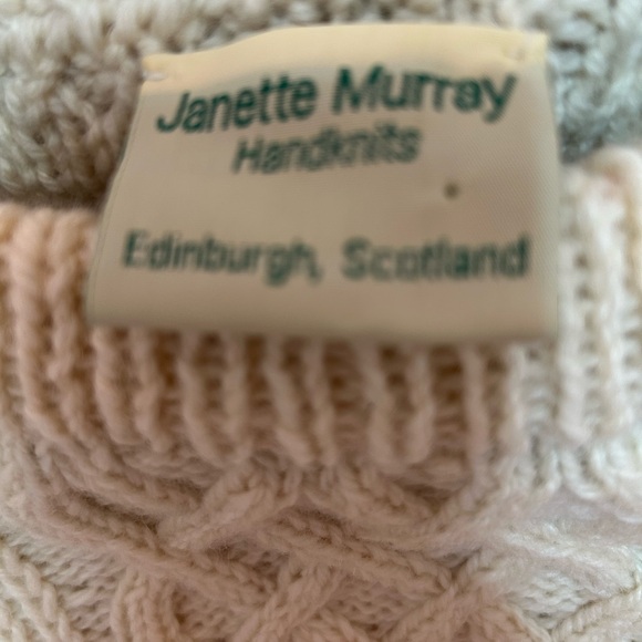 Mens Janette Murray Handknit Fisherman Sweater - Picture 2 of 6